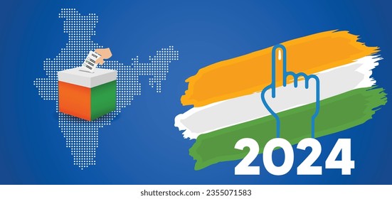 Indian 2024 Pm Election who will next Prime minister of India vector illustration