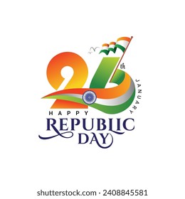 indian 26th January republic day logo