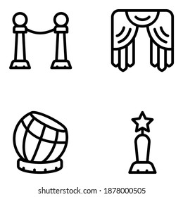 
Indian Accessories Filled Icons Set 