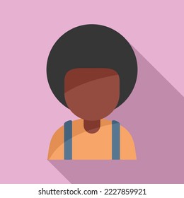 Indian african boy icon flat vector. Happy person. Adult group