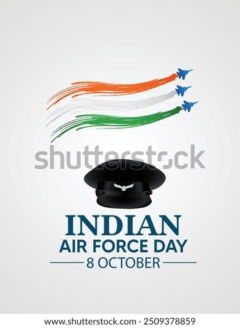 Indian Air Force Day 8 October vector poster
