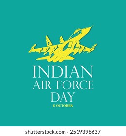 Día de la Fuerza Aérea India Ilustración vectorial del 8 de octubre