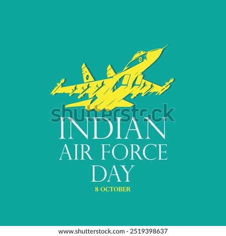 Indian Air Force Day 8th October Vector Illustration
