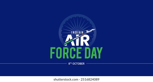 Indian Air Force Day, Air Force Day creative banner poster logo background web social media design vector illustration isolated.