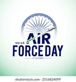 Indian Air Force Day, Air Force Day kreative Banner Poster Logo Hintergrund Web Social Media Design Vektorgrafik einzeln.