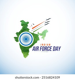 Indian Air Force Day, Air Force Day creative banner poster logo background web social media design vector illustration isolated.
