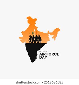 Indian Air Force Day. Air force day creative concept. India day design for banner, poster, 3d Illustration.
