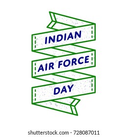 Indian Air Force Day emblem isolated vector illustration on white background. 8 october patriotic state holiday event label, greeting card decoration graphic element