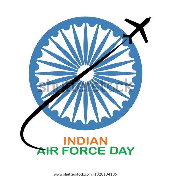 Indian Air Force Day Fighter Plane Stock Vector (royalty Free) 1828134185