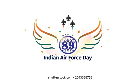 Indian Air Force Day And Journey Concept With Flying Fighter Jet