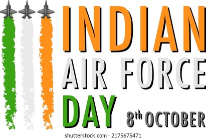 Indian Air Force Day Poster illustration