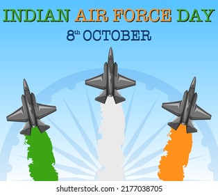 Indian Air Force Day Poster illustration