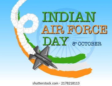 Indian Air Force Day Poster illustration