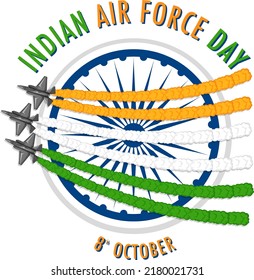 Indian Air Force Day Poster illustration