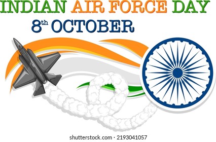 Indian Air Force Day Poster illustration