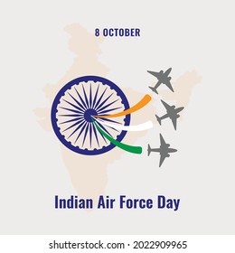 
Indian Air Force Day, Vector illustration design.