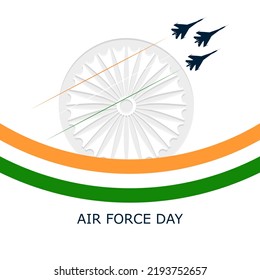 Indian Air Force Day, Vector Illustration