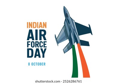 indian air force day vector illustration 