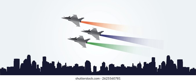 Indian Air Force Day Vector Illustration observed on October 8. 