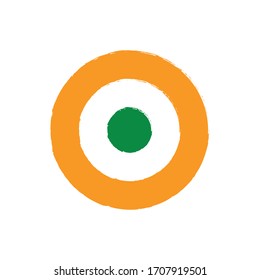 Indian air force roundel. Military symbol. Vector Illustration