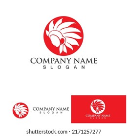 Indian apache  Chief Mascot logo
