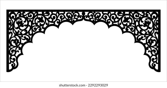 Indian Arch design, Laser and Router cutting  for temple, mandir, decor. mdf design. cnc vector design