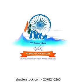 Indian armed forces day, vector illustration  