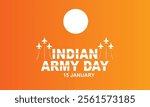 Indian army day 15 January social media post. celebration background, banner with Indian flag . vector illustration.  EPS 10