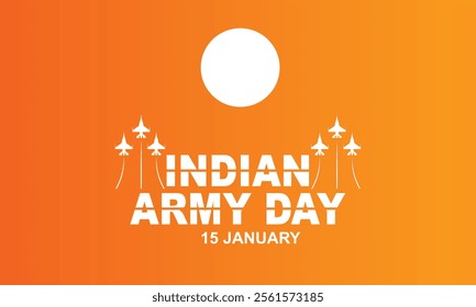 Indian army day 15 January social media post. celebration background, banner with Indian flag . vector illustration.  EPS 10