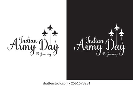 Indian army day 15 January on background banner or header with text . Vector illustration. EPS 10