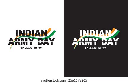 Indian army day 15 January on background banner or header with text . Vector illustration. EPS 10