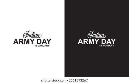 Indian army day 15 January on background banner or header with text . Vector illustration. EPS 10