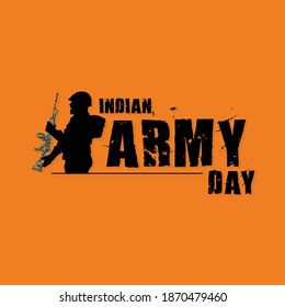 Indian Army Day Banner Design - Typography