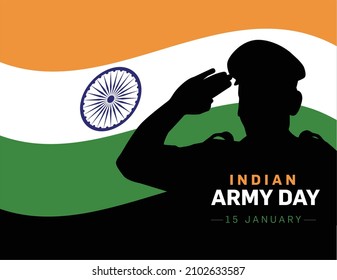 Indian Army Day concept vector illustration background