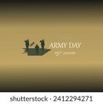 Indian Army Day. Indian Army Day Creative Design For Social Media Post. Indian Army Martyrs Day editable design. Kargil Victory Day, Kargil vijay diwas, vector illustration, flag.