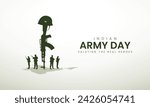 Indian Army Day. Indian Army Day Creative Design. 3D Illustration
