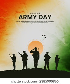 Indian Army Day. Indian Army Day Creative Design For Social Media Post.