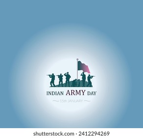Indian Army Day. Indian Army Day Creative Design For Social Media Post. Indian Army Martyrs Day editable design. Kargil Victory Day, Kargil vijay diwas, vector illustration, flag.