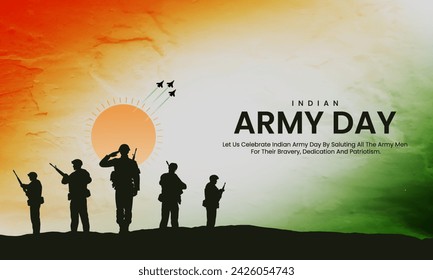 Indian Army Day. Indian Army Day Creative Design. 3D Illustration