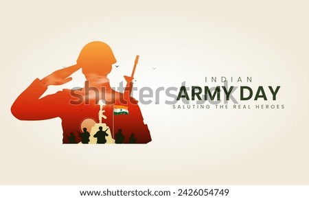 Indian Army Day. Indian Army Day Creative Design. 3D Illustration