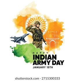 Indian Army Day kreative Poster Collage Illustration