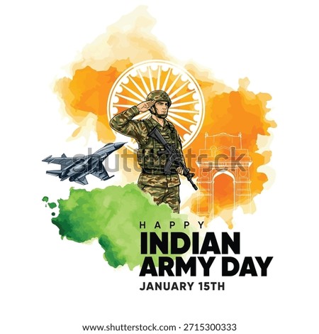Indian Army Day creative poster collage illustration