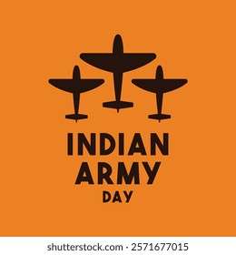 Indian Army Day. Flat design vector. Eps 10.
