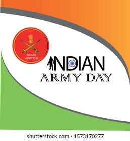 Indian Army Day With Tricolour Background On 7thDecember