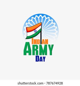 Indian Army Day with tricolour background