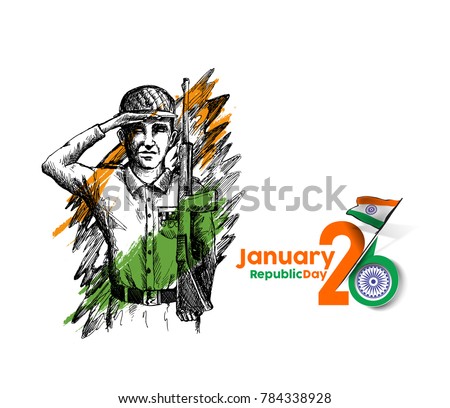 Indian Army Showing Victory India Indian Stock Vector Royalty Free