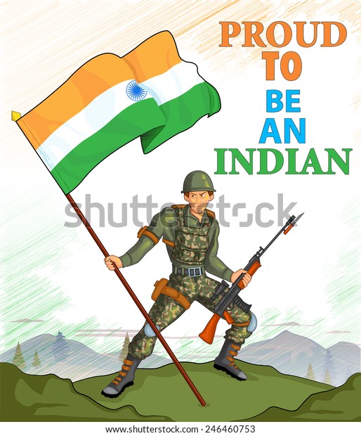 Indian Army Showing Victory India Vector Stock Vector (Royalty Free ...