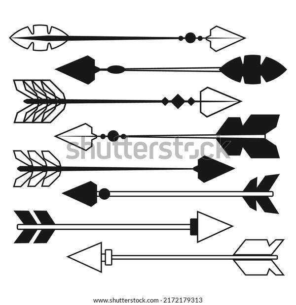 Indian Arrow Icons Doodle Set Stock Vector (Royalty Free) 2172179313 ...