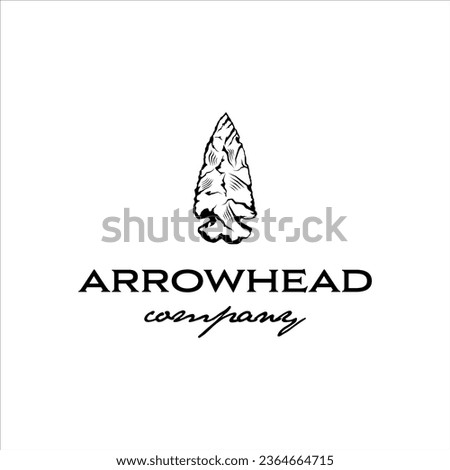 Indian arrowhead logo with classic style design
