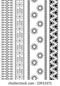 Indian Art Henna Borders (vector)